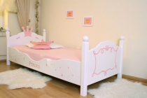 Kinderbett Prinzessin wei/rosa