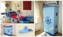 Kinderzimmer Piratenschiff blau