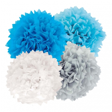 Party Pompoms blau