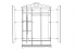 Kleiderschrank 2-3-trig Kristall wei