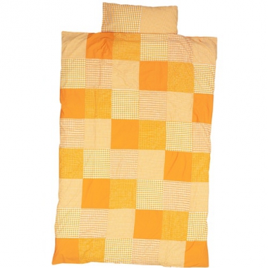 Kinderbettwsche orange Patchwork