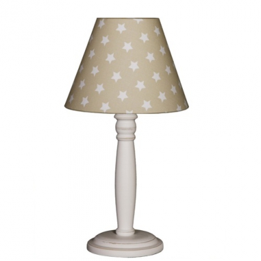 Nachttischlampe beige Stern