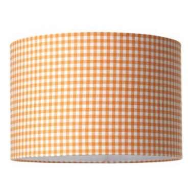 Lampe orange-wei-kariert breit