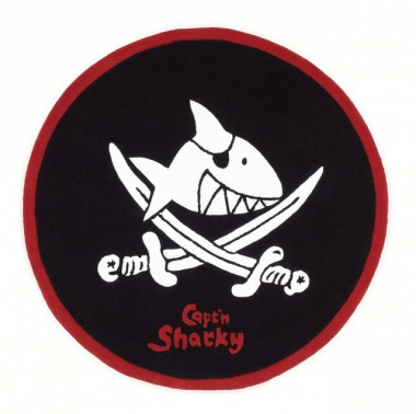 Teppich Capt´n Sharky rund schwarz