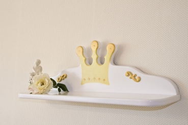 Hngeregal Prinzessin weiss mit Krone