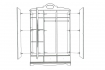 Kleiderschrank 2-3-trig Kristall