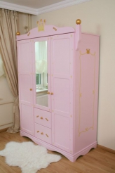 Schrank 3-trig Prinzessin rosa