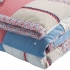 Patchworkdecke blau Camengo