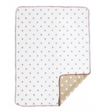 Babydecke Punkte beige